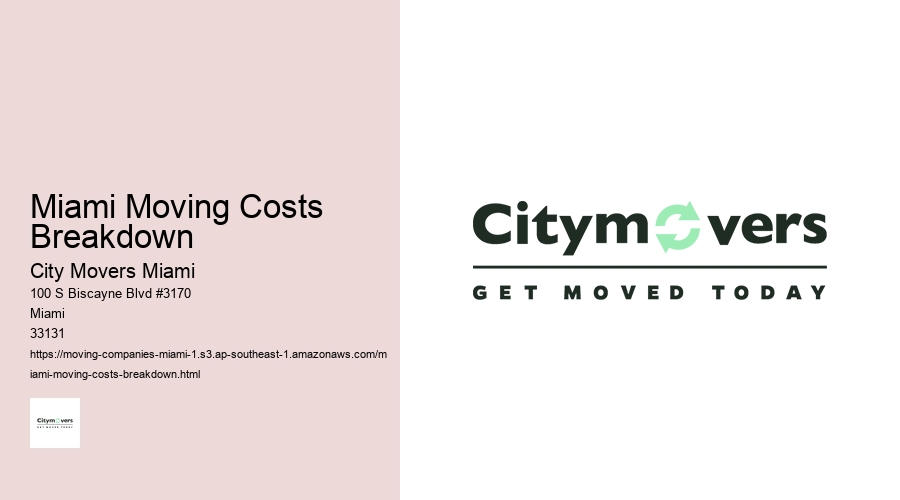 Miami Moving Costs Breakdown
